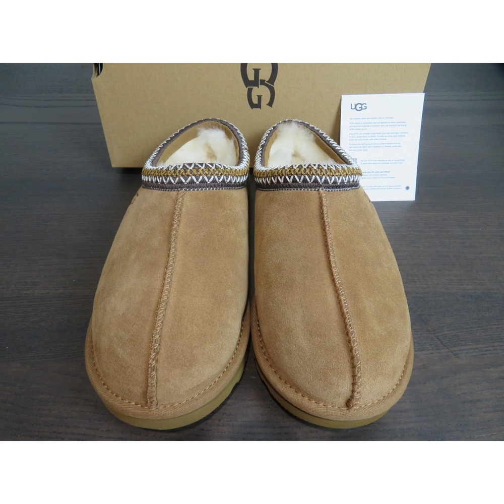 UGG Tasman II Slippers Womens 10 Chestnut Brown Shoes Slip On Comfort Fur Lined - Picture 2 of 12